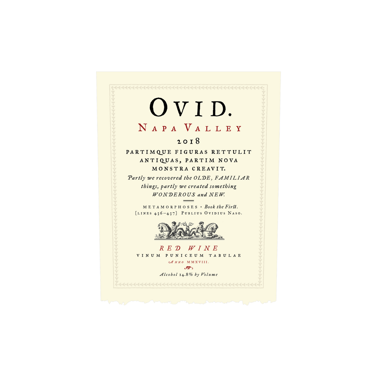 2018 OVID Napa Valley Red Wine Label